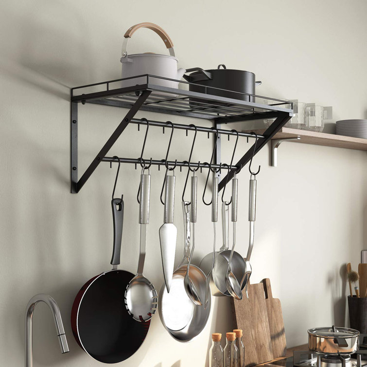 Belfry Kitchen Wall Mounted Pot Rack Wayfair.co.uk